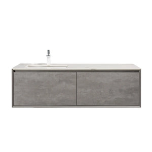 Freda 60'' Floating Vanity Single Sink with Ceramic Countertop TONA Bathroom Furniture