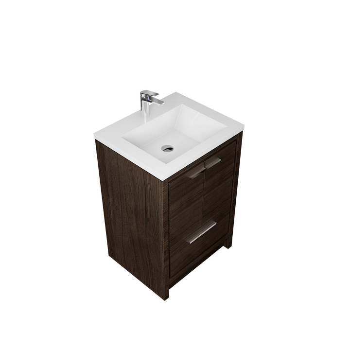 TONA Allier Freestanding Vanity Single Sink with White Countertop  (24"-48")