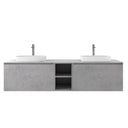 Inalca 67'' Floating Double Vanity with White Vessel Sinks - Light C.Ash TONA Bathroom Furniture