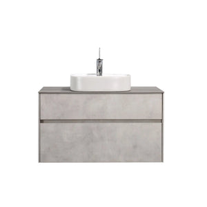 Lamina 36'' Floating Single Vanity with Porcelain Slab Countertop tonabathroom