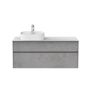 Lamina 48'' Floating Single Vanity with Porcelain Slab Countertop tonabathroom