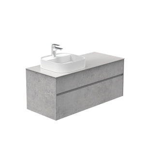Lamina 48'' Floating Single Vanity with Porcelain Slab Countertop tonabathroom