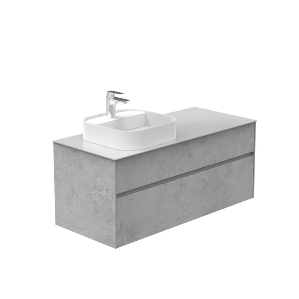 Lamina 48'' Floating Single Vanity with Porcelain Slab Countertop tonabathroom