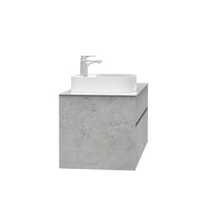 Lamina 48'' Floating Single Vanity with Porcelain Slab Countertop tonabathroom