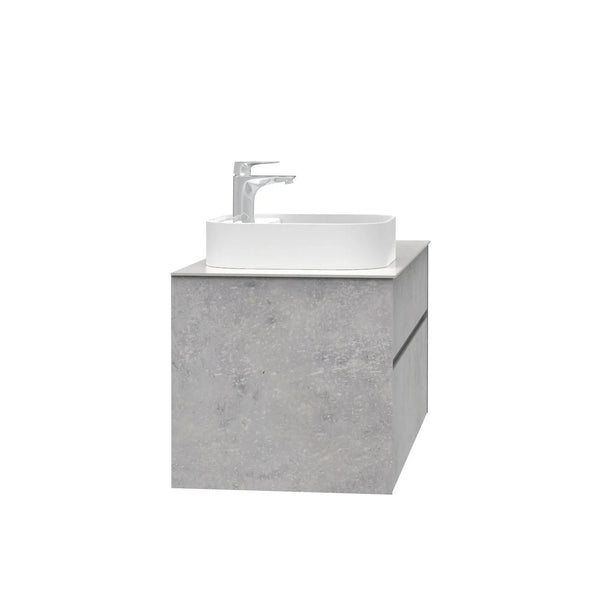 Lamina 48'' Floating Single Vanity with Porcelain Slab Countertop tonabathroom