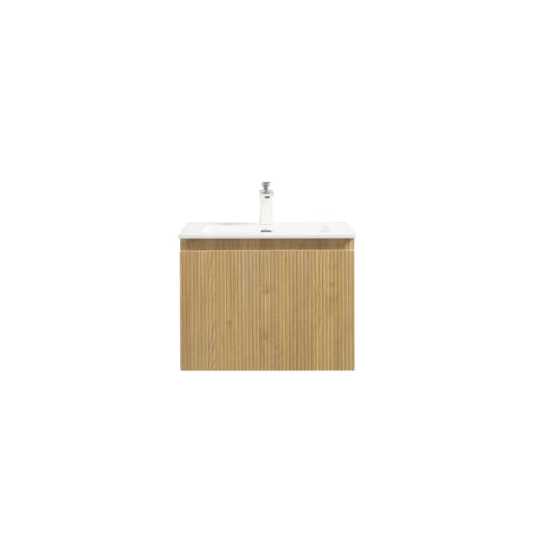 Liner 24'' Floating Single Vanity with White Resin Top TONA Bathroom Furniture