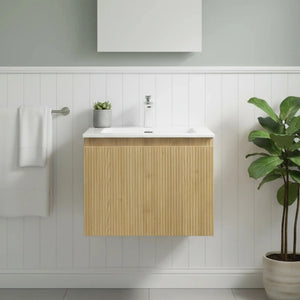 Liner 24'' Floating Single Vanity with White Resin Top TONA Bathroom Furniture