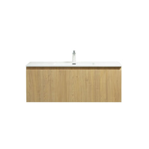 Liner 48'' Floating Single Vanity with White Resin Top TONA Bathroom Furniture