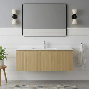 Liner 48'' Floating Single Vanity with White Resin Top TONA Bathroom Furniture