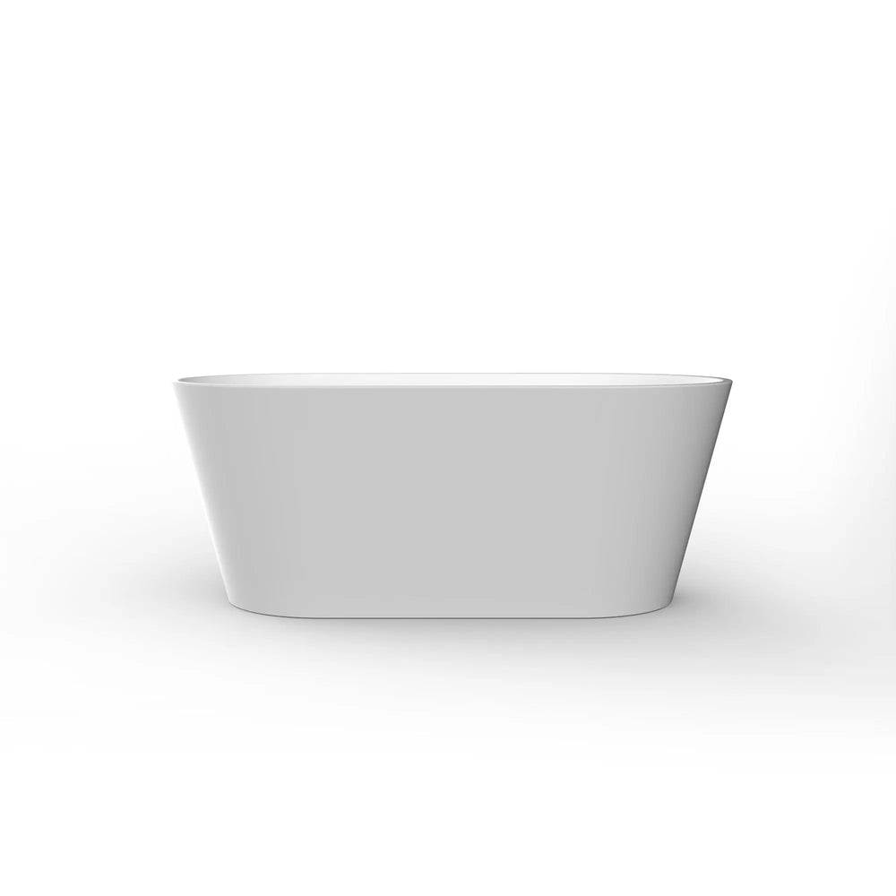 Skysea Glossy White Freestanding Oval Acrylic Bathtub(59"-67") tonabathroom