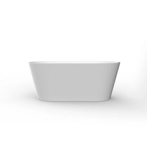 Skysea Glossy White Freestanding Oval Acrylic Bathtub(59"-67") tonabathroom