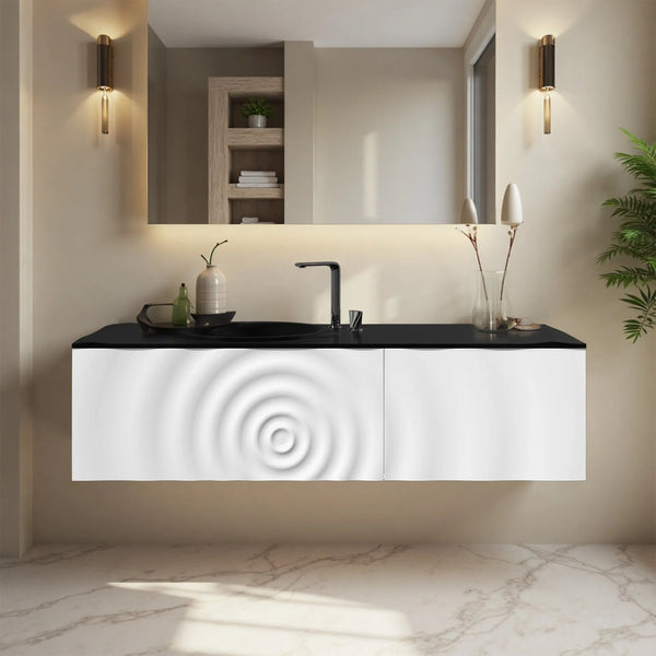 Wave 53" Floating Vanity Single Sink with Design Award TONA Bathroom Furniture