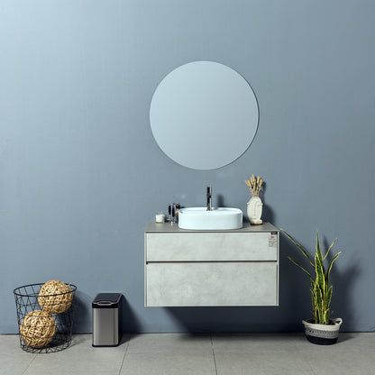 Floating Bathroom Vanity Set with Porcelain Slab Countertop - TONA Lamina
