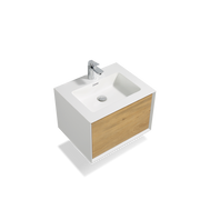 Wall Mounted Bathroom Vanity with Faux Marble Integrated Top&Sink - TONA Furla
