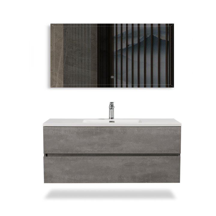 TONA EDI Floating Vanity with White Quartz Countertop Single Sink (24"-48")