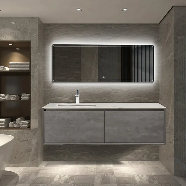 Wall Hung Bathroom Vanity with Quartz Top & Ceramic Sink - TONA Freda