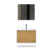 Wall Mounted Bathroom Vanity with Faux Marble Integrated Top&Sink - TONA Furla