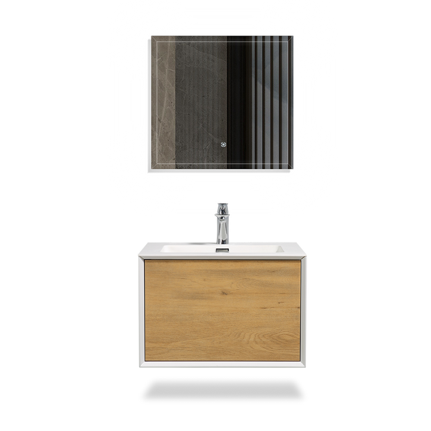 Wall Mounted Bathroom Vanity with Faux Marble Integrated Top&Sink - TONA Furla