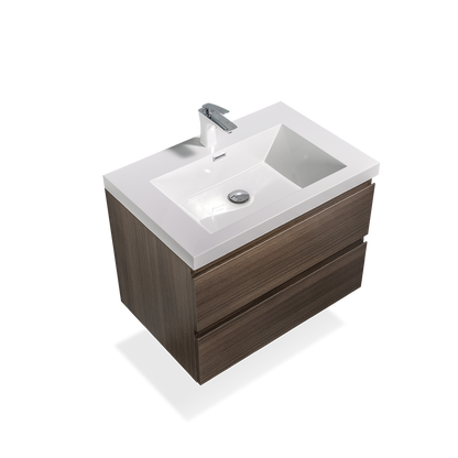 Floating Bathroom Vanity Wall Hung Vanity Unit with Faux Marble Integrated Top&Sink - TONA Angela