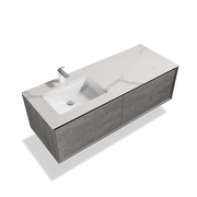 Wall Hung Bathroom Vanity with Quartz Top & Ceramic Sink - TONA Freda