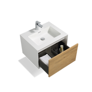 Wall Mounted Bathroom Vanity with Faux Marble Integrated Top&Sink - TONA Furla