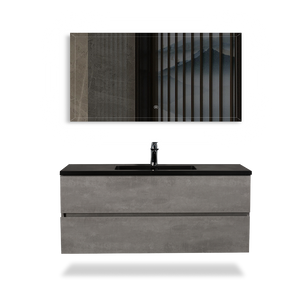 TONA Edi Floating Vanity with Black Quartz Single Sink Countertop (24"-60") TONA Bathroom Furniture