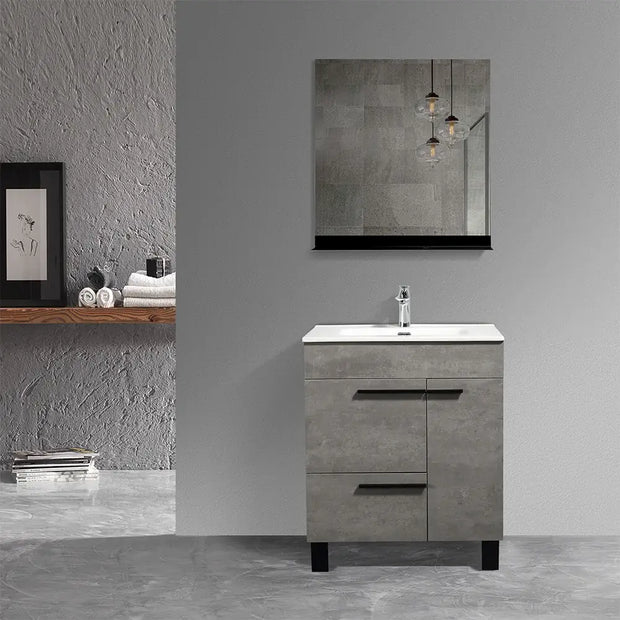 Freestanding Bathroom Vanity with Faux Marble Integrated Top&Sink - TONA Gill