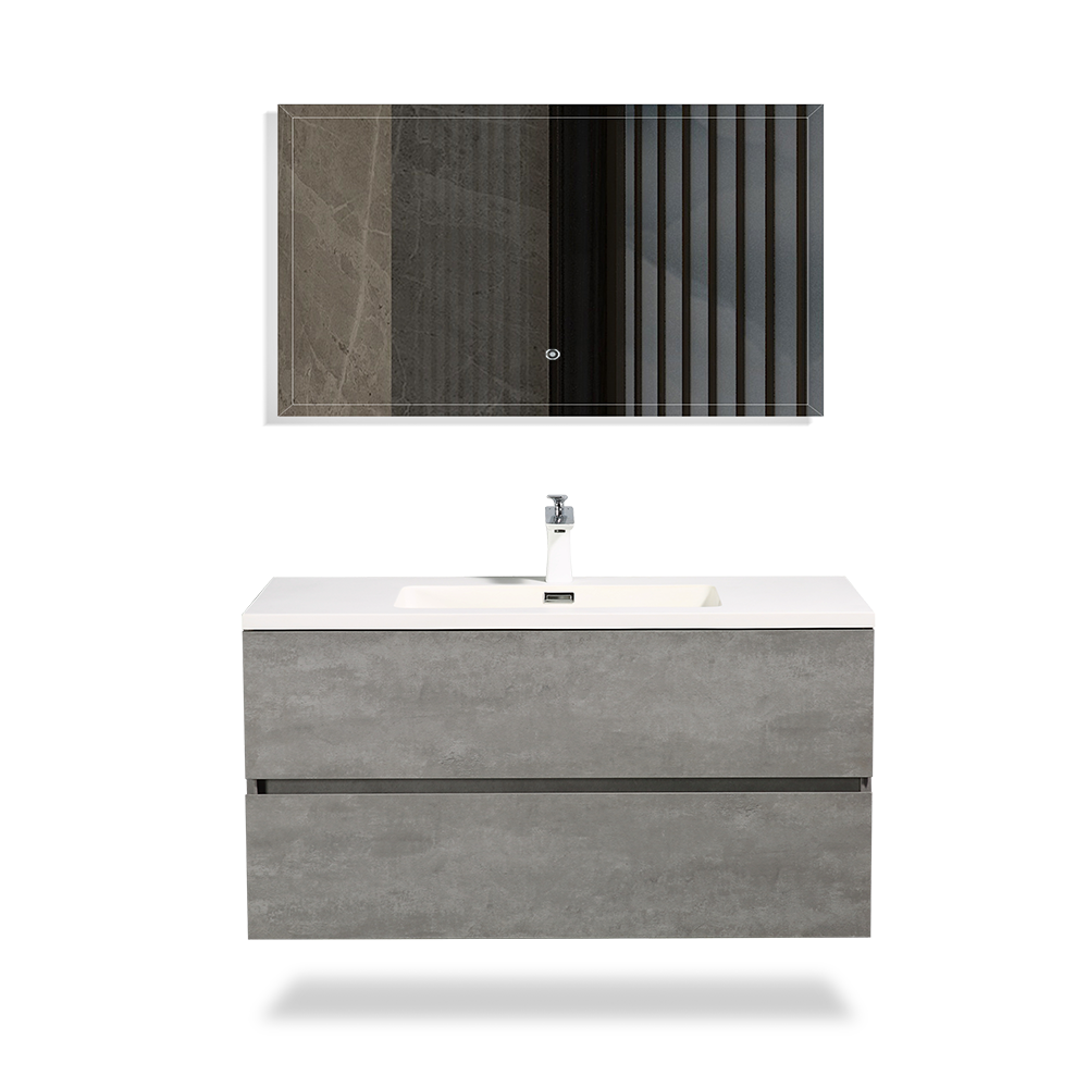 TONA EDI Floating Vanity with White Quartz Countertop Single Sink (24"-48")