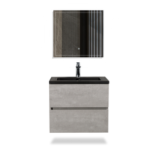 TONA Edi Floating Vanity with Black Quartz Single Sink Countertop (24"-60") TONA Bathroom Furniture