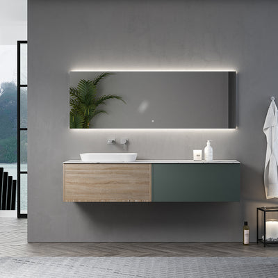 Floating Bathroom Vanity Wall Hung Vanity with porcelain slab Italian minimalist style Fontana