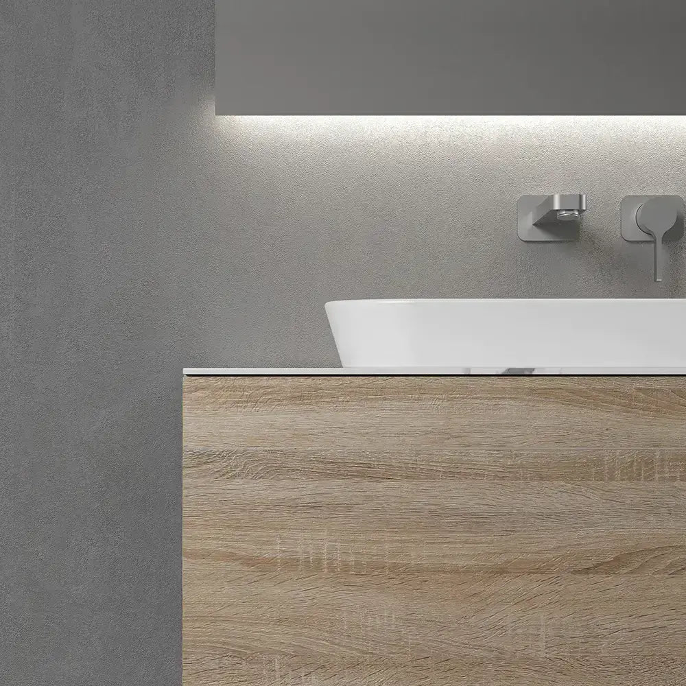 Floating Bathroom Vanity Wall Hung Vanity with porcelain slab Italian minimalist style Fontana