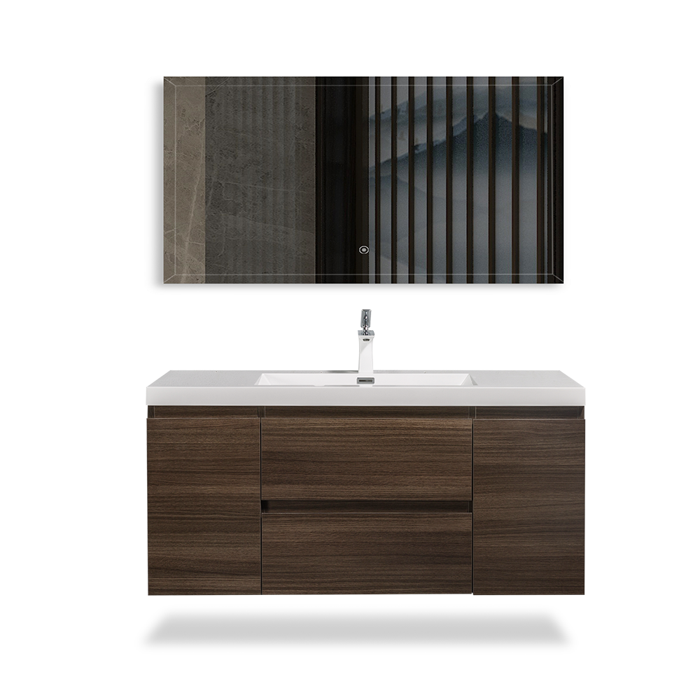 TONA ANGELA FLOATING VANITY SINGLE BASIN WITH WHITE COUNTERTOP (24"- 60")