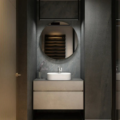 Floating Bathroom Vanity Set with Porcelain Slab Countertop - TONA Lamina