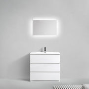 Freestanding Bathroom Vanity with Artificial Stone Integrated Top&Sink - TONA Edison