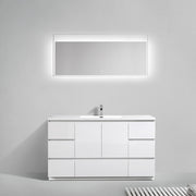 Freestanding Bathroom Vanity with Artificial Stone Integrated Top&Sink - TONA Edison