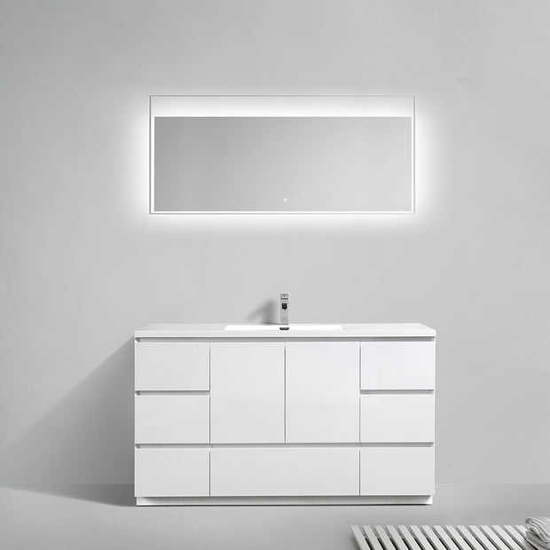 Freestanding Bathroom Vanity with Artificial Stone Integrated Top&Sink - TONA Edison