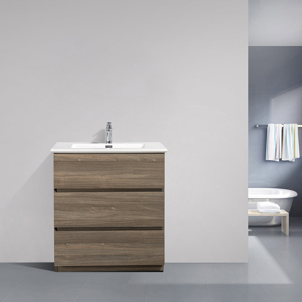 Freestanding Bathroom Vanity with Artificial Stone Integrated Top&Sink - TONA Edison