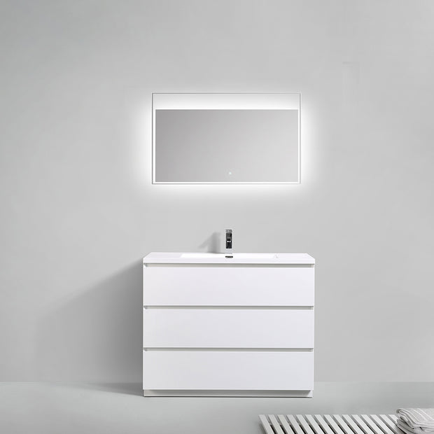 Freestanding Bathroom Vanity with Artificial Stone Integrated Top&Sink - TONA Edison