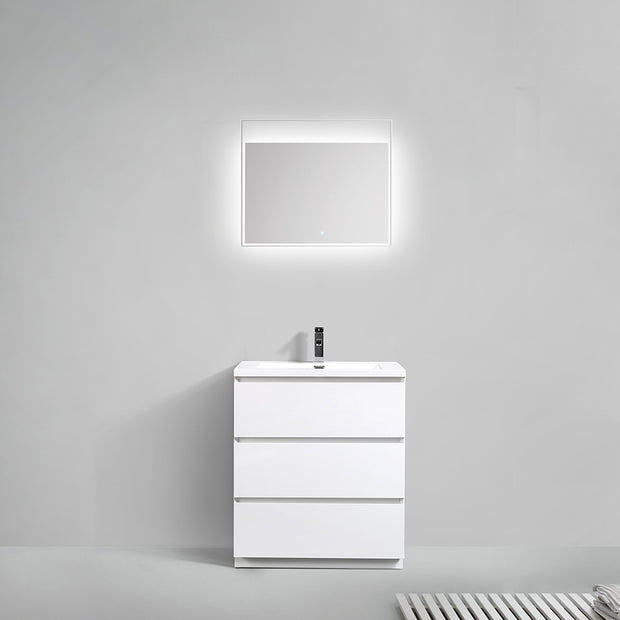 Freestanding Bathroom Vanity with Artificial Stone Integrated Top&Sink - TONA Edison