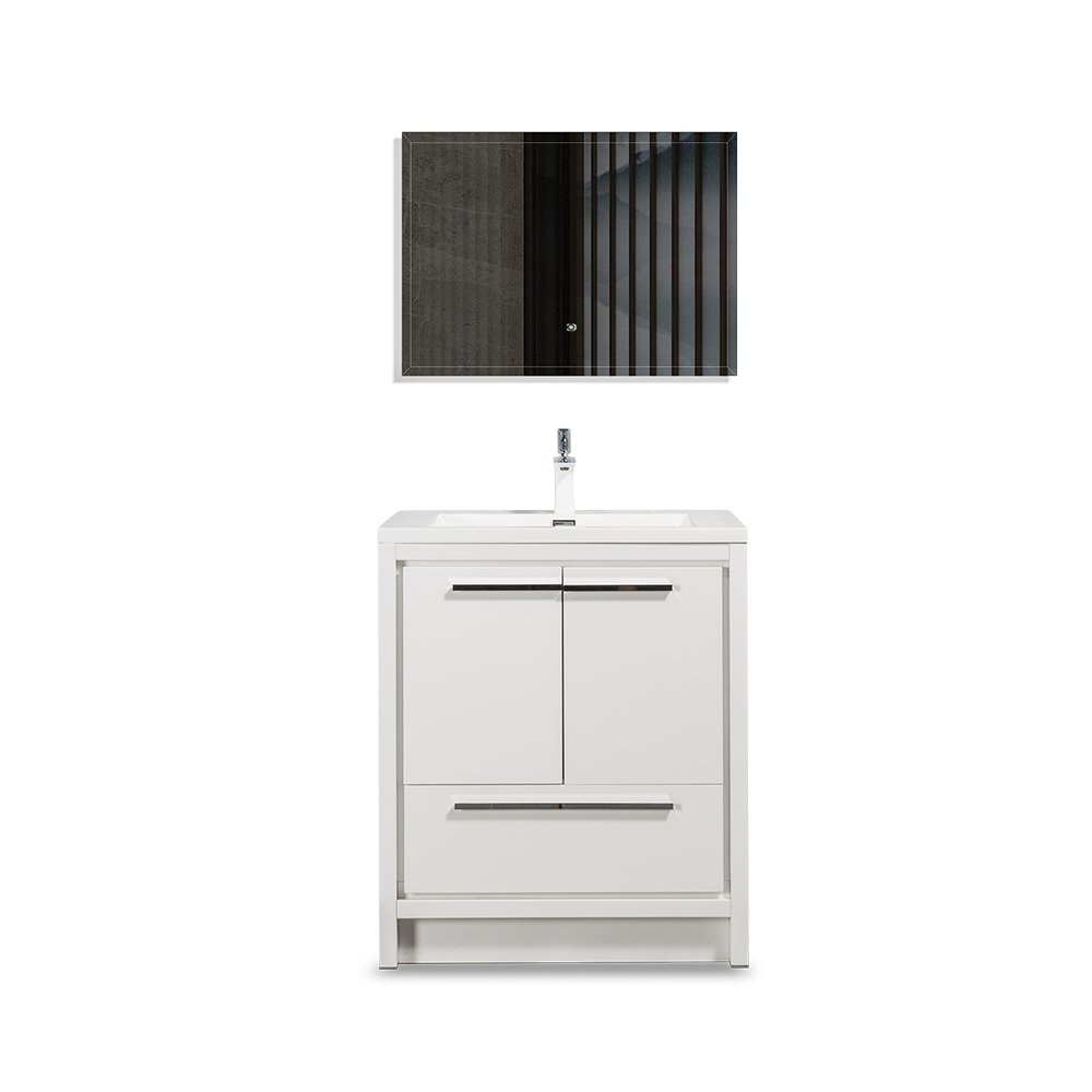 TONA Allier Freestanding Vanity Single Sink with White Countertop  (24"-48")