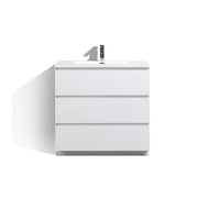 Freestanding Bathroom Vanity with Artificial Stone Integrated Top&Sink - TONA Edison