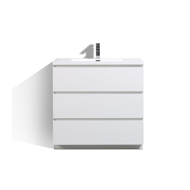 Freestanding Bathroom Vanity with Artificial Stone Integrated Top&Sink - TONA Edison