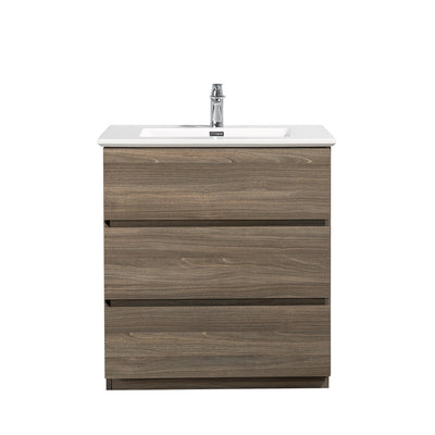 Freestanding Bathroom Vanity with Artificial Stone Integrated Top&Sink - TONA Edison