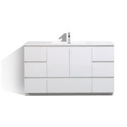 Freestanding Bathroom Vanity with Artificial Stone Integrated Top&Sink - TONA Edison