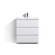 Freestanding Bathroom Vanity with Artificial Stone Integrated Top&Sink - TONA Edison