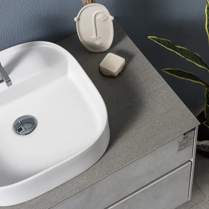 Floating Bathroom Vanity Set with Porcelain Slab Countertop - TONA Lamina