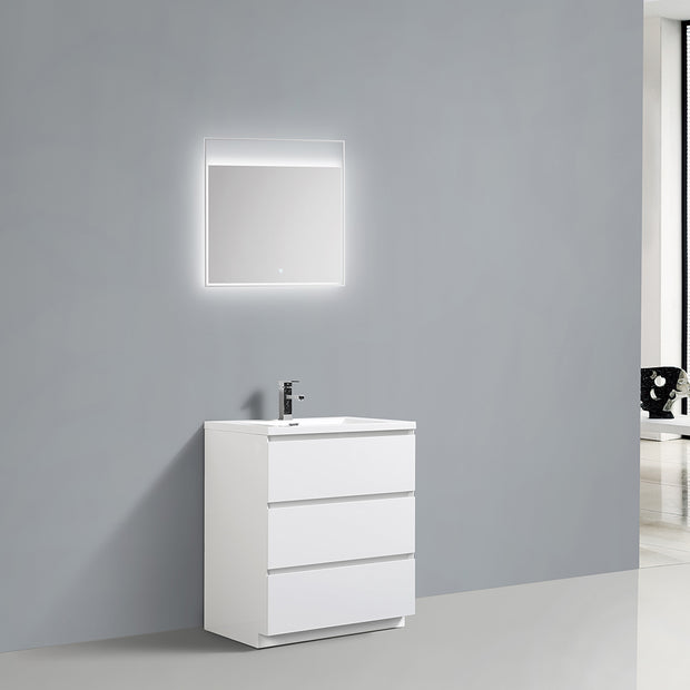 Freestanding Bathroom Vanity with Artificial Stone Integrated Top&Sink - TONA Edison