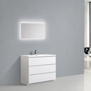 Freestanding Bathroom Vanity with Artificial Stone Integrated Top&Sink - TONA Edison