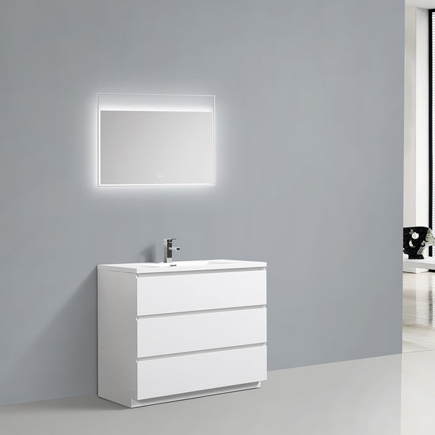 Freestanding Bathroom Vanity with Artificial Stone Integrated Top&Sink - TONA Edison