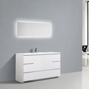 Freestanding Bathroom Vanity with Artificial Stone Integrated Top&Sink - TONA Edison